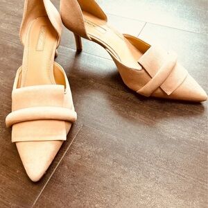 ANTONIO MELANI Nude Suede Heels